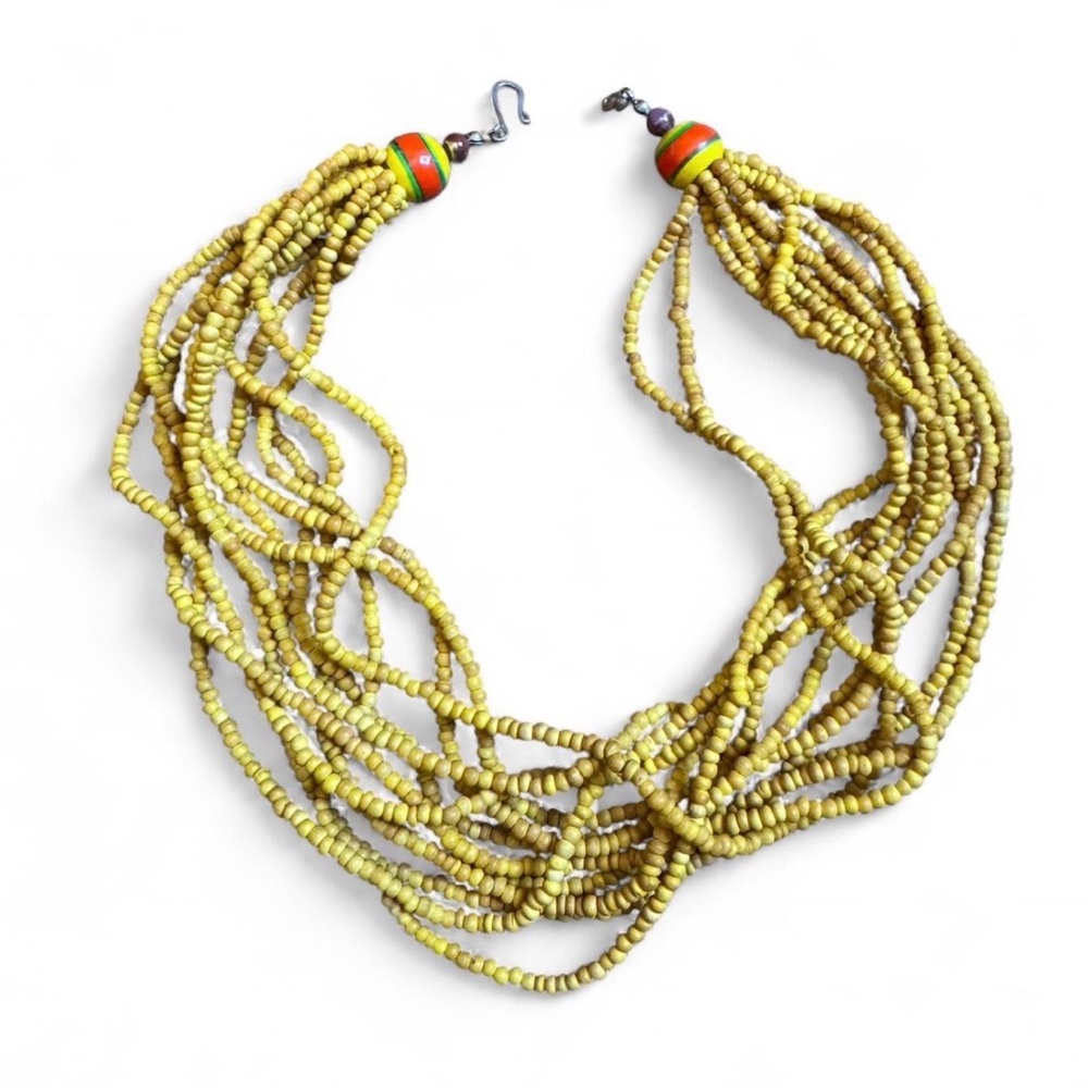 Yellow Beaded Necklace